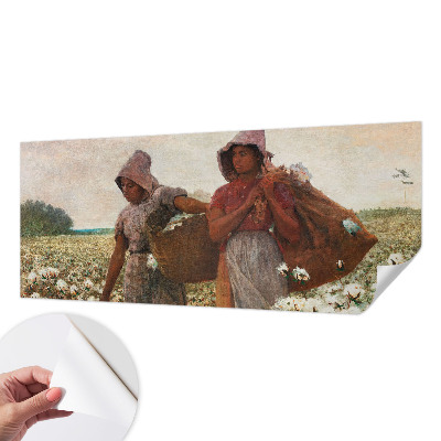 Papel de parede infantil com estampa temática 'Trabalhando no campo' para quarto infantil