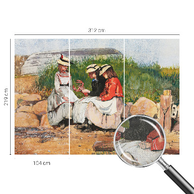 Autocolante de parede fotográfico com imagem temática de férias de verão