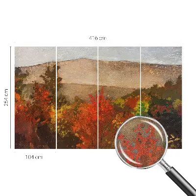 Papel de parede autocolante para quarto com estampa Panorama de outono