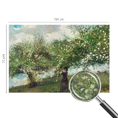 Papel de parede autocolante com estampa de cena de primavera