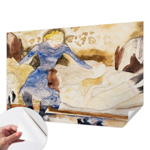 Papel de parede para criança com estampa 'Paz' em estilo feminino
