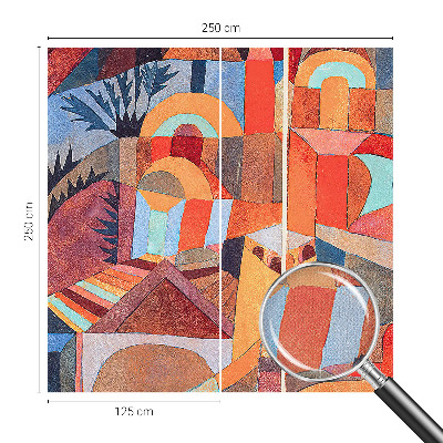 Papel de parede autocolante com padrão de mosaico colorido