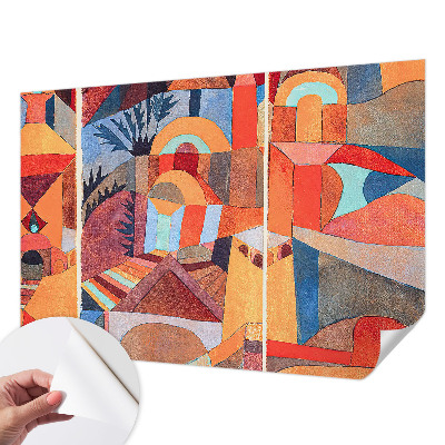Papel de parede autocolante com padrão de mosaico colorido