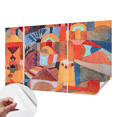 Papel de parede autocolante com padrão de mosaico colorido