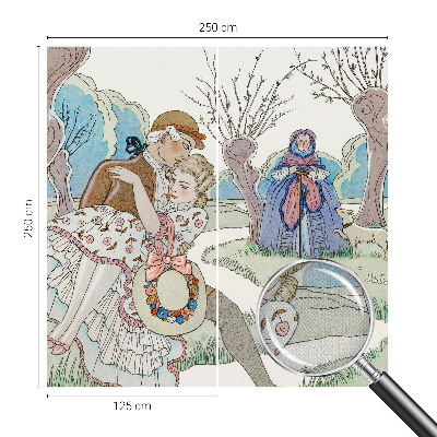 Papel de parede 3D Cena romântica