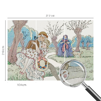 Papel de parede 3D Cena romântica