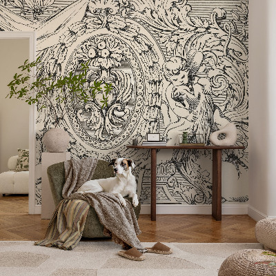 Papel de parede para criança com uma profusão de ornamentos
