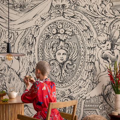 Papel de parede para criança com uma profusão de ornamentos