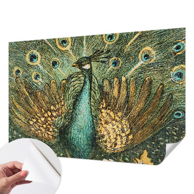 Papel de parede 3D Pavão majestoso