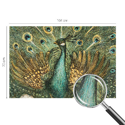 Papel de parede 3D Pavão majestoso