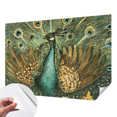 Papel de parede 3D Pavão majestoso