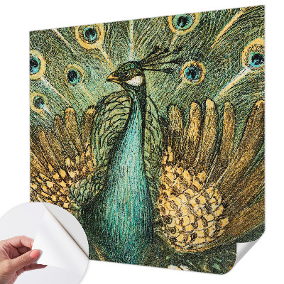 Papel de parede 3D Pavão majestoso