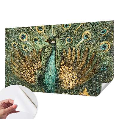 Papel de parede 3D Pavão majestoso