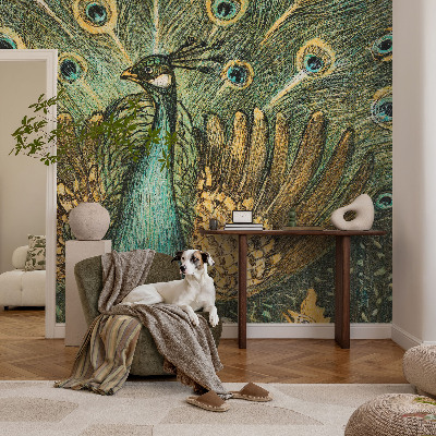 Papel de parede 3D Pavão majestoso