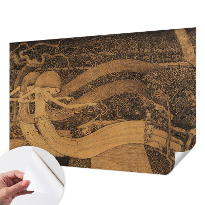 Papel de parede para criança com personagens surrealistas