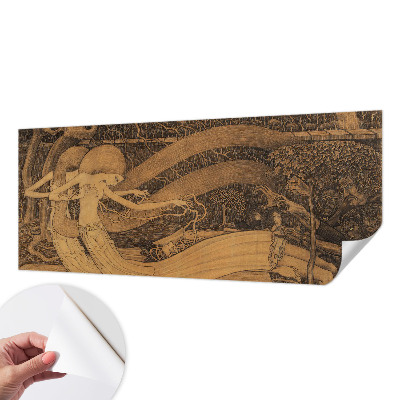 Papel de parede para criança com personagens surrealistas