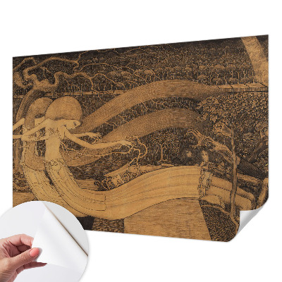 Papel de parede para criança com personagens surrealistas