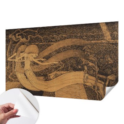 Papel de parede para criança com personagens surrealistas