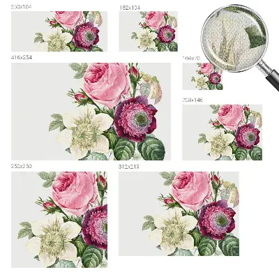 Autocolante de parede fotográfico com motivo de buquê de flores