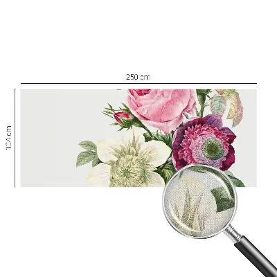 Autocolante de parede fotográfico com motivo de buquê de flores
