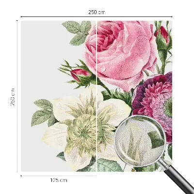 Autocolante de parede fotográfico com motivo de buquê de flores
