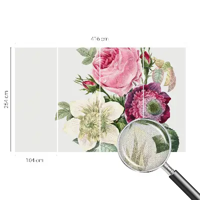 Autocolante de parede fotográfico com motivo de buquê de flores