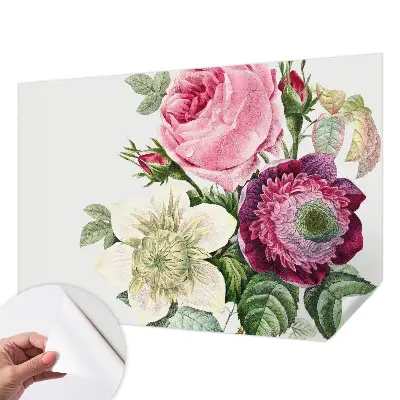 Autocolante de parede fotográfico com motivo de buquê de flores
