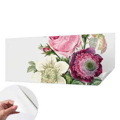 Autocolante de parede fotográfico com motivo de buquê de flores