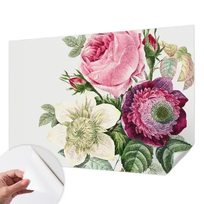 Autocolante de parede fotográfico com motivo de buquê de flores