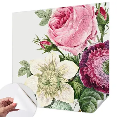 Autocolante de parede fotográfico com motivo de buquê de flores