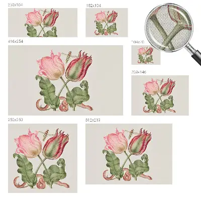 Papel de parede autocolante para quarto com estampa de Beleza da tulipa