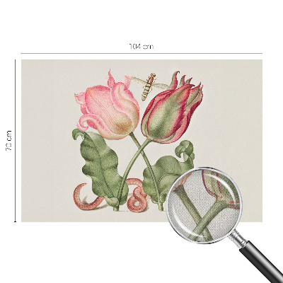 Papel de parede autocolante para quarto Beleza da tulipa