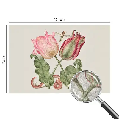 Papel de parede autocolante para quarto com estampa de Beleza da tulipa