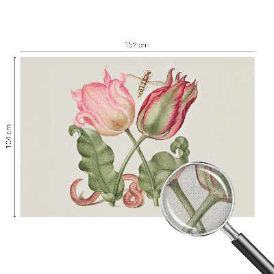 Papel de parede autocolante para quarto Beleza da tulipa