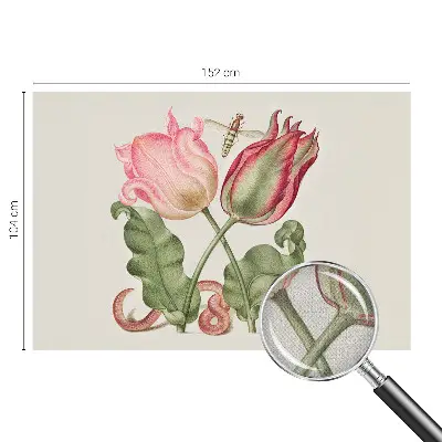 Papel de parede autocolante para quarto com estampa de Beleza da tulipa