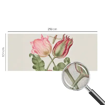 Papel de parede autocolante para quarto com estampa de Beleza da tulipa