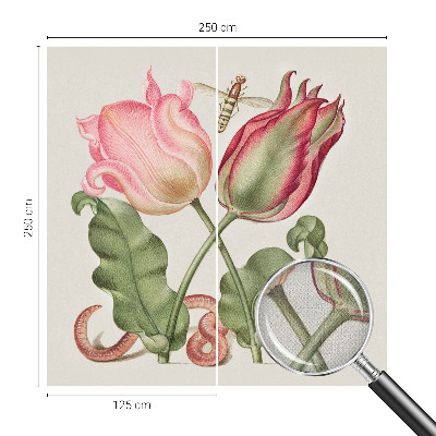 Papel de parede autocolante para quarto Beleza da tulipa