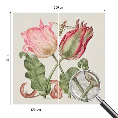 Papel de parede autocolante para quarto com estampa de Beleza da tulipa