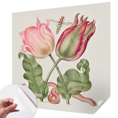 Papel de parede autocolante para quarto Beleza da tulipa