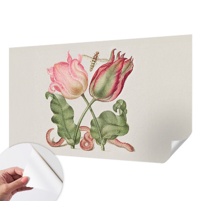 Papel de parede autocolante para quarto Beleza da tulipa