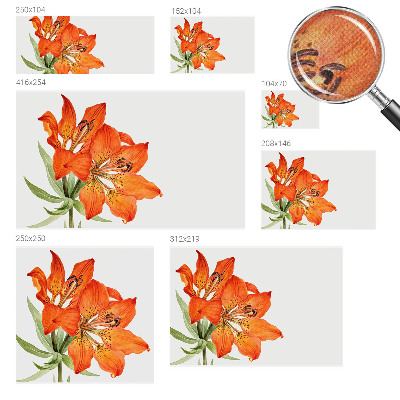 Papel de parede para criança com padrão de lírios laranja