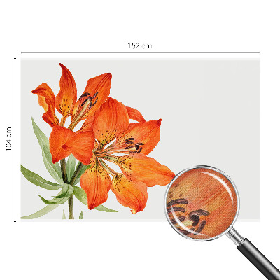 Papel de parede para criança com padrão de lírios laranja