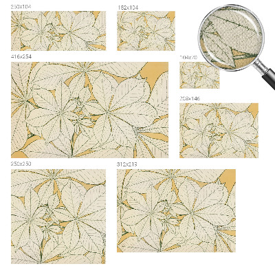 Papel de parede autocolante para quarto Folhas de castanheiro