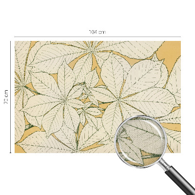 Papel de parede autocolante para quarto Folhas de castanheiro