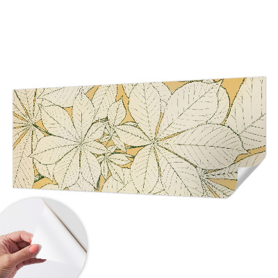 Papel de parede autocolante para quarto Folhas de castanheiro