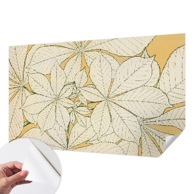 Papel de parede autocolante para quarto Folhas de castanheiro