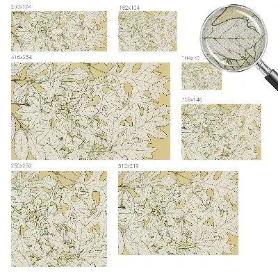 Papel de parede autocolante para sala com estampa de folhas de árvore