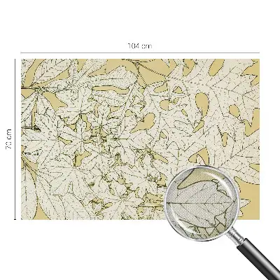 Papel de parede autocolante para sala com estampa de folhas de árvore