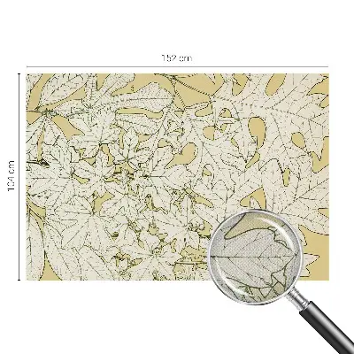 Papel de parede autocolante para sala com estampa de folhas de árvore