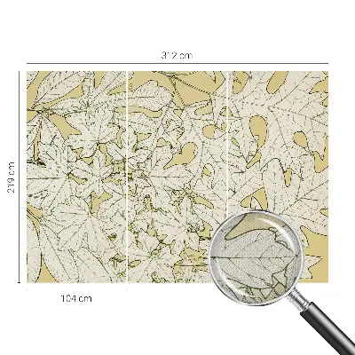 Papel de parede autocolante para sala com estampa de folhas de árvore
